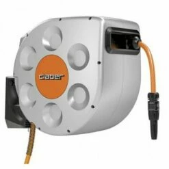 Enrouleur Tuyau Arrosage Extensible 20m CLABER Devidoir Mural Diam 12 Mm (1/2) Rembobinage Automatique