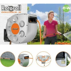 Enrouleur Tuyau Arrosage Extensible 20m CLABER Devidoir Mural Tuyau Arrosage 1/2 Rembobinage Automatique -TOSHIBA Soldes Boutique 60806377 3